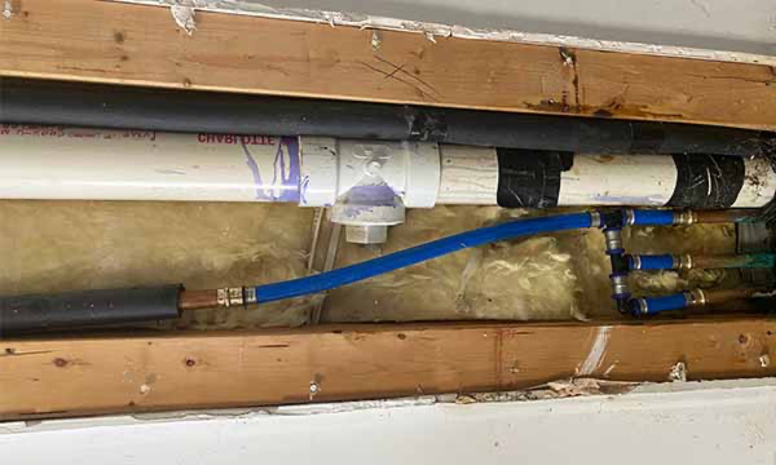 Sectioned pipe repair during a drain cleaning job in Pflugerville, TX
