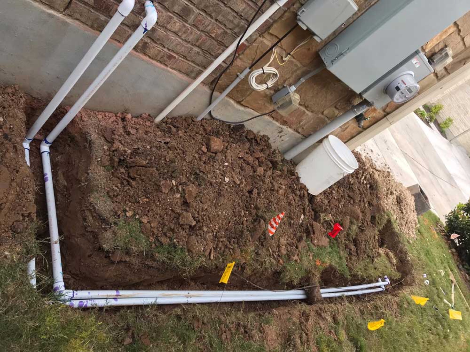Replaced water lines in a Pflugerville, TX yard